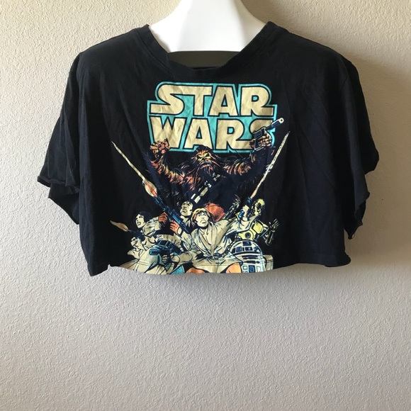 Forever 21 Tops - ‼️Forever 21 StarWars Black Crop Top Shirt‼️